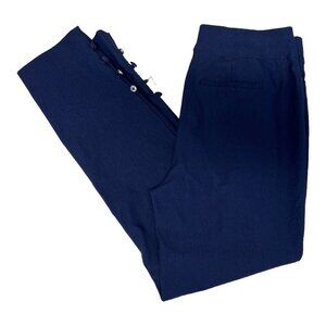 Chicos Womens Ponte Ankle Pants~Size 0R (M/8)~Navy Blue Modern Fit~DAMAGE L3 17